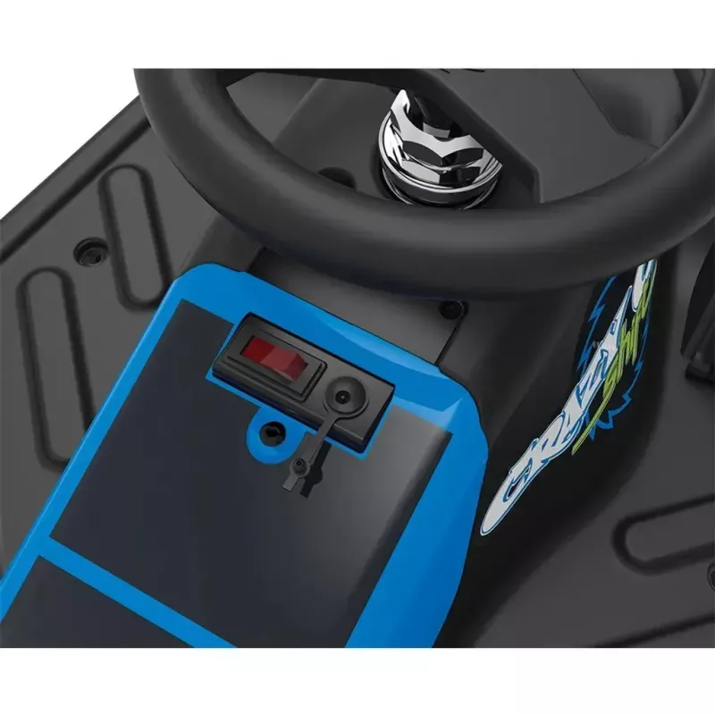 Elektrinis driftinis kartas Razor Crazy Cart Shift — mėlynas, 90 W variklis, 12 V baterija, iki 13 km/h, maks. 54 kg