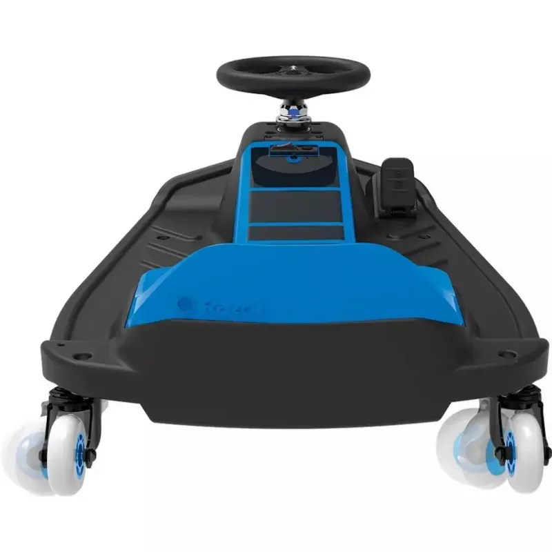 Elektrinis driftinis kartas Razor Crazy Cart Shift — mėlynas, 90 W variklis, 12 V baterija, iki 13 km/h, maks. 54 kg