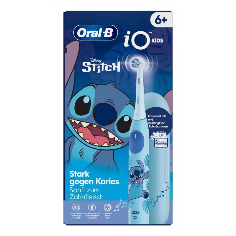 Vaikų besisukantis elektrinis dantų šepetėlis Oral-B iO Kids Stitch mėlynas