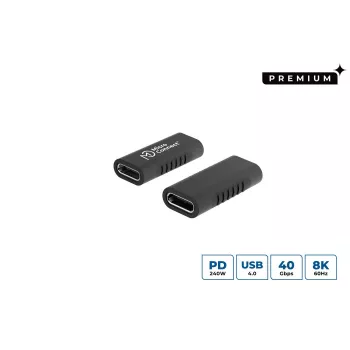 Microconnect USB3.2CFFA USB-C kištukas-lizdas adapteris juodas