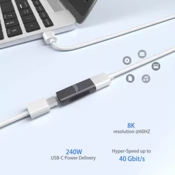 Microconnect USB3.2CFFA USB-C kištukas-lizdas adapteris juodas