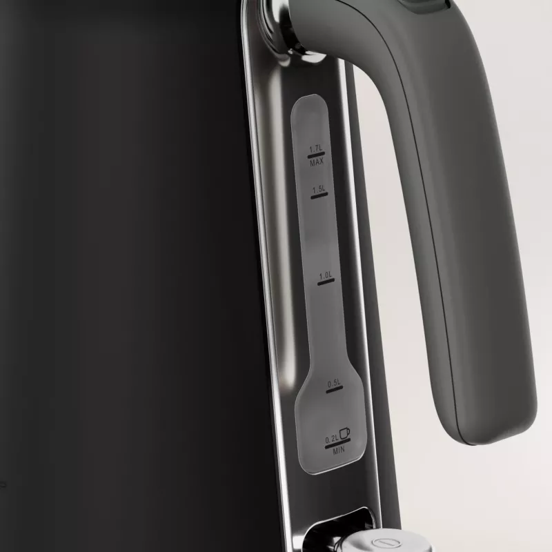 Elektrinis virdulys Tefal KI6668E0 – 1,7 L, 2400 W, nerūdijančio plieno korpusas, juodas