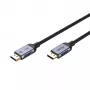 DisplayPort kabelis Unitek C1626GY01-3M 3 m, DisplayPort 2.1 vyriškas–vyriškas, 80 Gbit/s, HDR, HDCP 2.2, auksuoti kontaktai