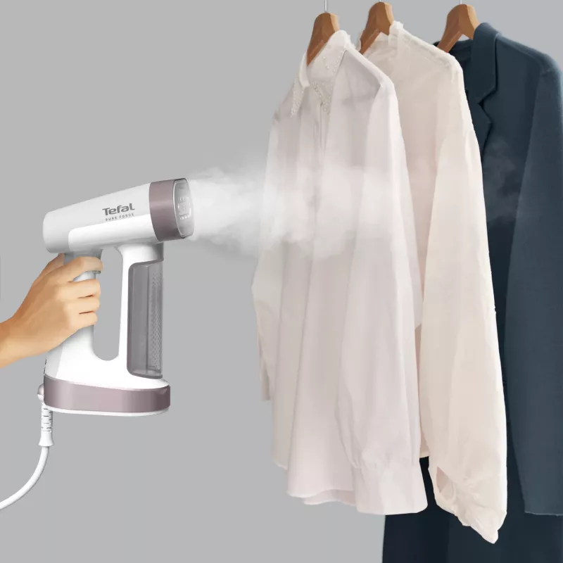 Tefal Pure Force DT8765E0 nešiojamasis garų lygintuvas 0,18 L 1800 W juoda, cinamono spalva