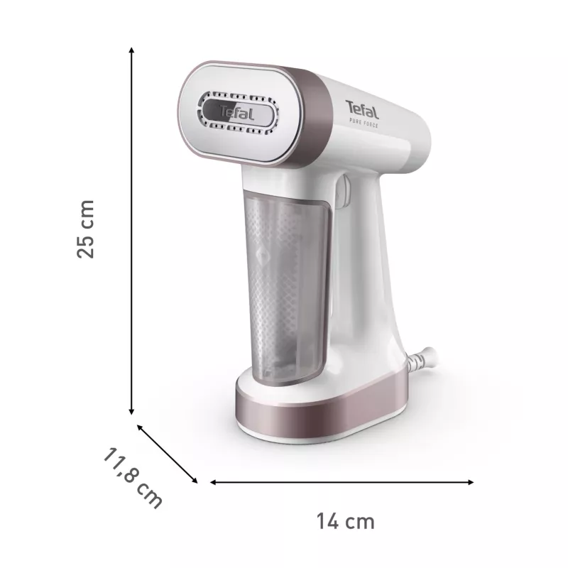 Tefal Pure Force DT8765E0 nešiojamasis garų lygintuvas 0,18 L 1800 W juoda, cinamono spalva