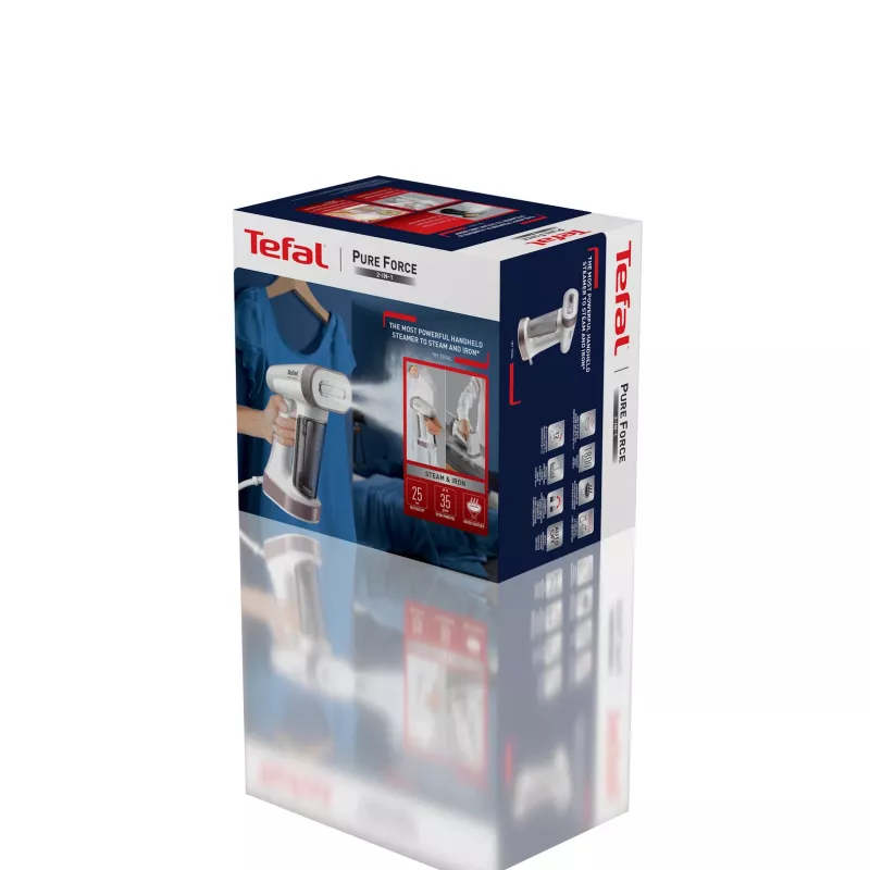 Tefal Pure Force DT8765E0 nešiojamasis garų lygintuvas 0,18 L 1800 W juoda, cinamono spalva