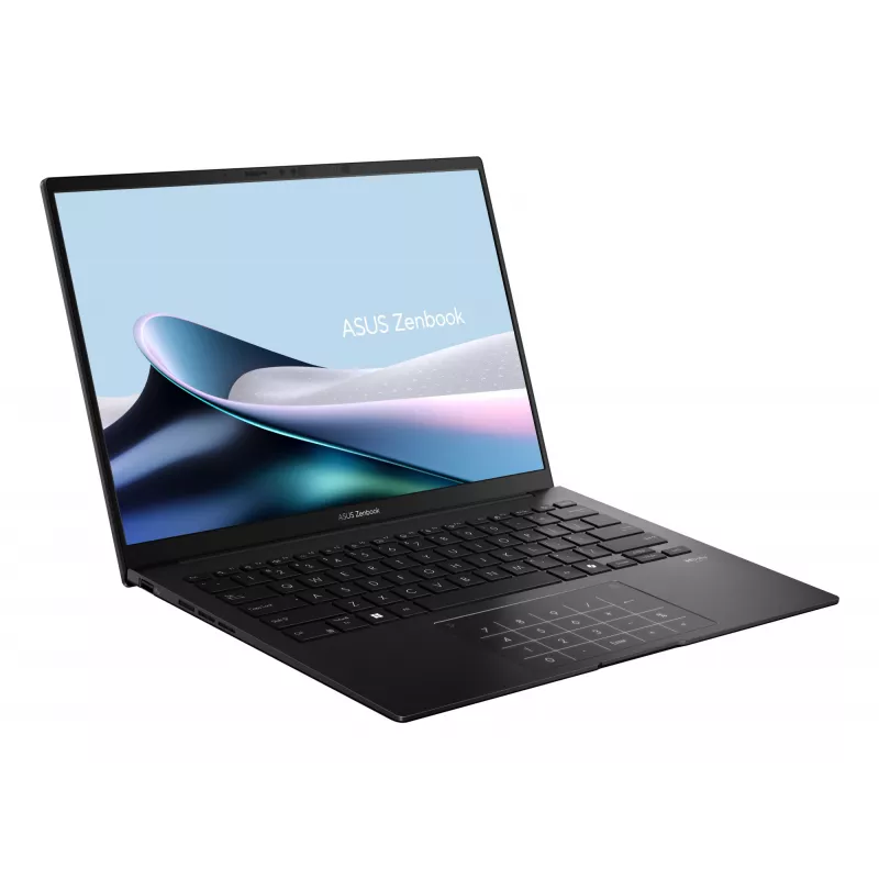 Nešiojamas kompiuteris ASUS Zenbook 14 OLED UM3406KA — AMD Ryzen AI 7 350, 14 colių 3K (2880×1800), 32 GB RAM, 1 TB SSD, Windows 11 Home, juodos spalvos