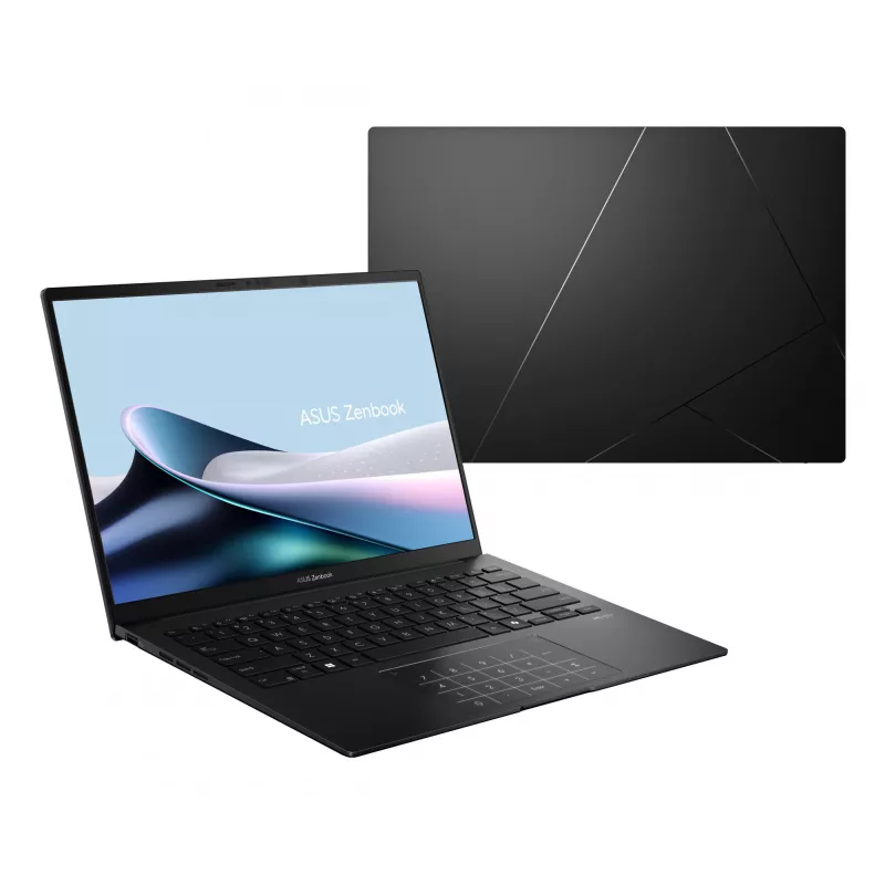 Nešiojamas kompiuteris ASUS Zenbook 14 OLED UM3406KA — AMD Ryzen AI 7 350, 14 colių 3K (2880×1800), 32 GB RAM, 1 TB SSD, Windows 11 Home, juodos spalvos