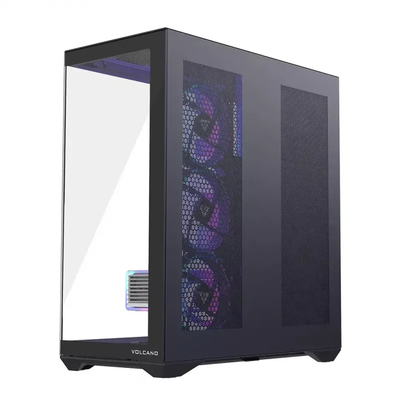 MODECOM Volcano SPACE XL ARGB Full Tower korpusas – E-ATX, grūdintas stiklas, ARGB, iki 440 mm GPU