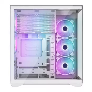 Korpusas MODECOM Volcano SPACE XL ARGB FULL TOWER 5F White – pilno bokšto, stiklas, ARGB, USB-C