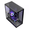 MODECOM Volcano SPACE XL NF pilno bokšto korpusas juodas, grūdintas stiklas, ARGB, micro-ATX, iki 44 cm GPU, 3×3,5 colio / 4×2,5 colio vietos, USB-A 2×, USB-C 1×