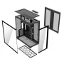 MODECOM Volcano SPACE XL NF pilno bokšto korpusas juodas, grūdintas stiklas, ARGB, micro-ATX, iki 44 cm GPU, 3×3,5 colio / 4×2,5 colio vietos, USB-A 2×, USB-C 1×