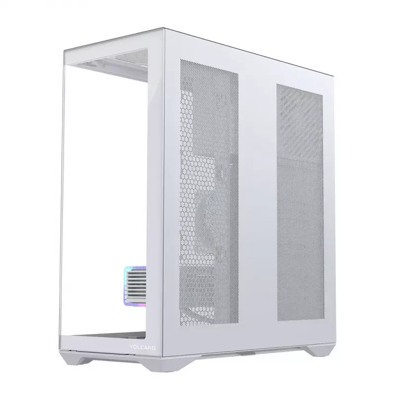 MODECOM Volcano SPACE XL FULL TOWER NF White — ARGB, grūdintas stiklas, 8 išplėtimo lizdai, iki 440 mm GPU