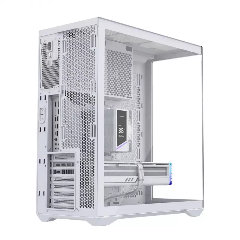 MODECOM Volcano SPACE XL FULL TOWER NF White — ARGB, grūdintas stiklas, 8 išplėtimo lizdai, iki 440 mm GPU