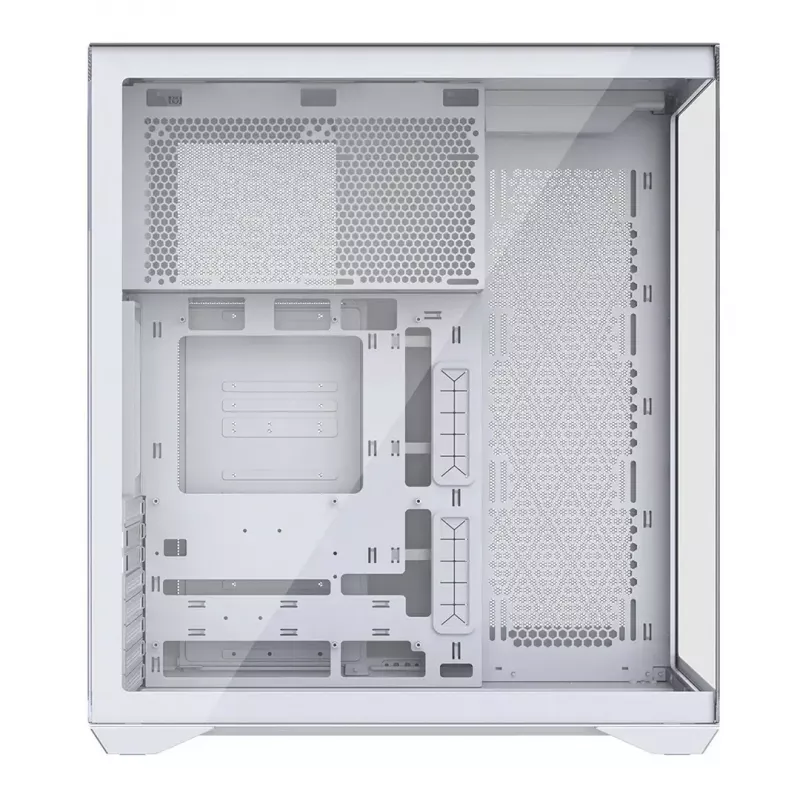 MODECOM Volcano SPACE XL FULL TOWER NF White — ARGB, grūdintas stiklas, 8 išplėtimo lizdai, iki 440 mm GPU