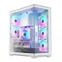 MODECOM Volcano SPACE XL FULL TOWER NF White — ARGB, grūdintas stiklas, 8 išplėtimo lizdai, iki 440 mm GPU