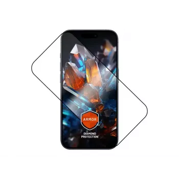 FIXED Armor apsauginis stiklas Apple iPhone 17 Pro, juodas, su apsaugos nuo dulkių aplikatoriumi ir AR sluoksniu