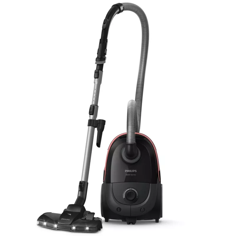 Cilindrinis dulkių siurblys Philips XD6142/12 — 900 W, 4 L dulkių maišas, HEPA filtras, juodas