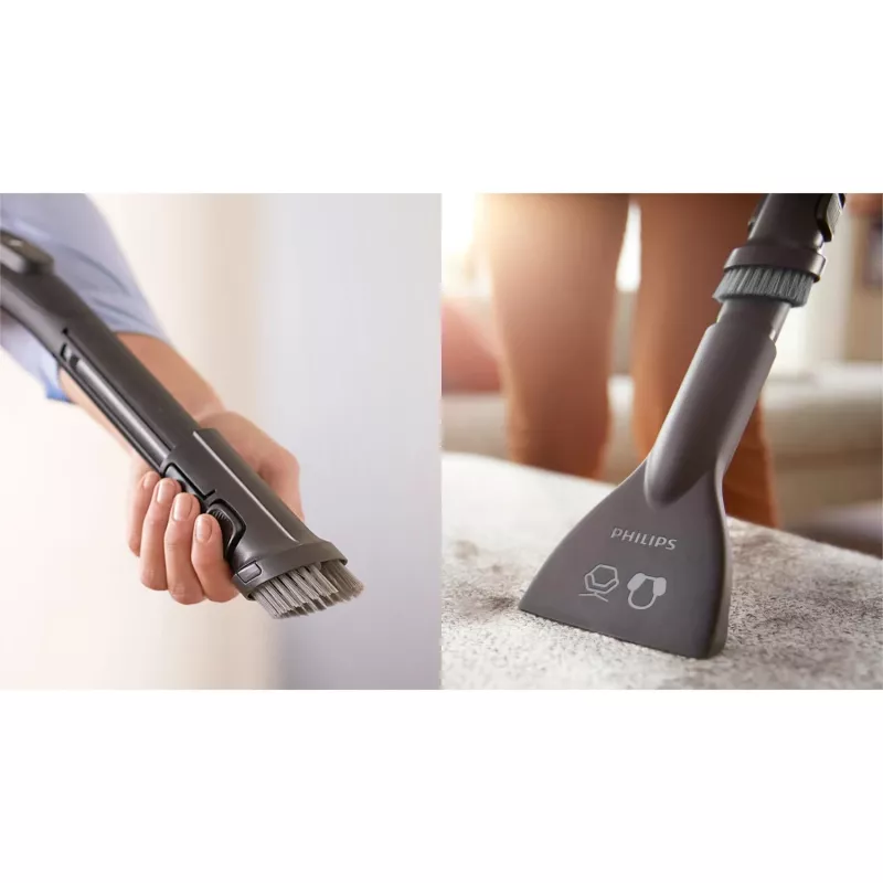 Cilindrinis dulkių siurblys Philips XD6142/12 — 900 W, 4 L dulkių maišas, HEPA filtras, juodas