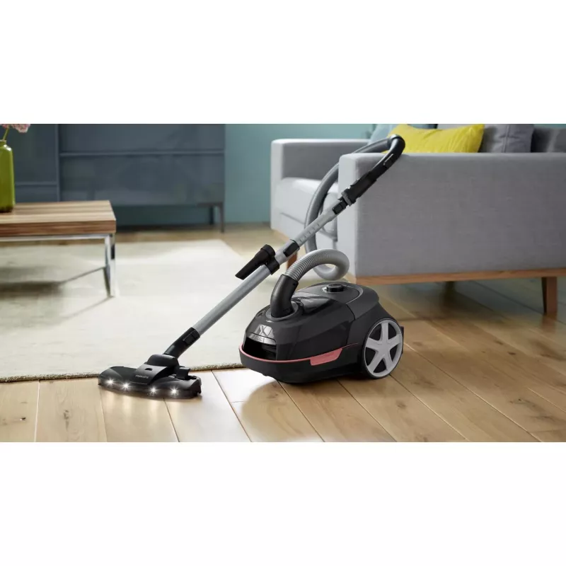 Cilindrinis dulkių siurblys Philips XD6142/12 — 900 W, 4 L dulkių maišas, HEPA filtras, juodas