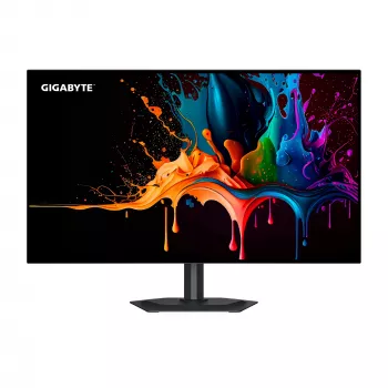 GIGABYTE MO27Q28G 27 colių OLED QHD žaidimų monitorius - 2560 x 1440, 280 Hz, 0,03 ms, 335 cd/m², Display HDR True Black 500, HDMI 2.1, DisplayPort 1.4