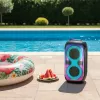 Garsiakalbių sistema BLAUPUNKT PB60X — 120W RMS, Bluetooth A2DP, FM, LED ekranas, 7000mAh baterija, 18h, AUX, nuotolinio valdymo pultas, 568×322×321 mm