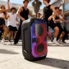 Garsiakalbių sistema BLAUPUNKT PB60X — 120W RMS, Bluetooth A2DP, FM, LED ekranas, 7000mAh baterija, 18h, AUX, nuotolinio valdymo pultas, 568×322×321 mm