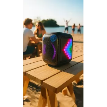 Patalpų/lauko garsiakalbių sistema BLAUPUNKT PB6LED — 40 W RMS, Bluetooth, FM, MicroSD, LED ekranas, 4500 mAh baterija