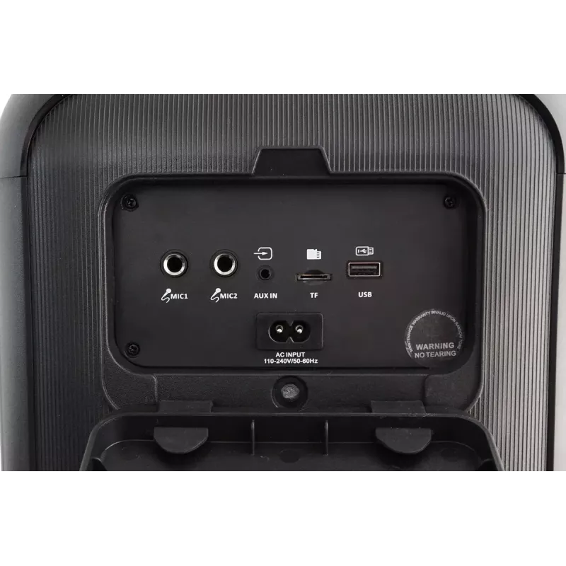 Patalpų/lauko garsiakalbių sistema BLAUPUNKT PB6LED — 40 W RMS, Bluetooth, FM, MicroSD, LED ekranas, 4500 mAh baterija