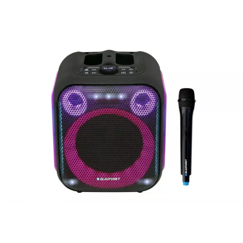 Patalpų/lauko garsiakalbių sistema BLAUPUNKT PB6LED — 40 W RMS, Bluetooth, FM, MicroSD, LED ekranas, 4500 mAh baterija