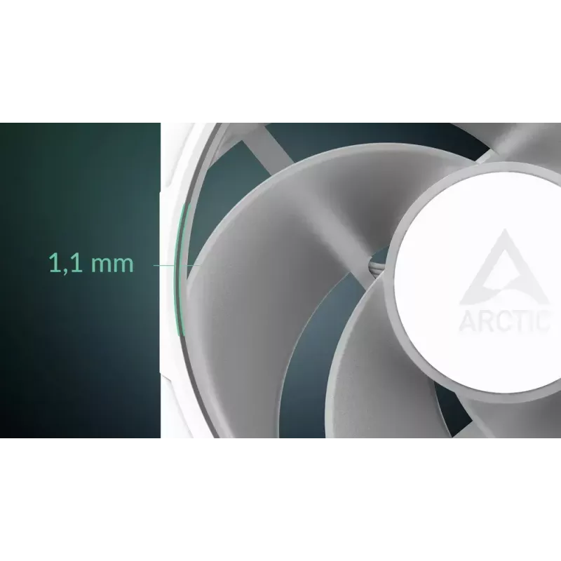 120 mm ventiliatorius Arctic Freezer P12 Pro Reverse A-RGB PWM (baltas) — 124 m³/h, FDB, kabelio skirstytuvas