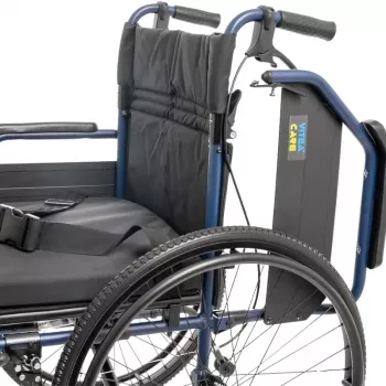 Neįgaliojo vežimėlis MDH NAVY1 aliumininis, sėdynė 43×42 cm, maks. apkrova 120 kg, sulankstomas, 14,4 kg