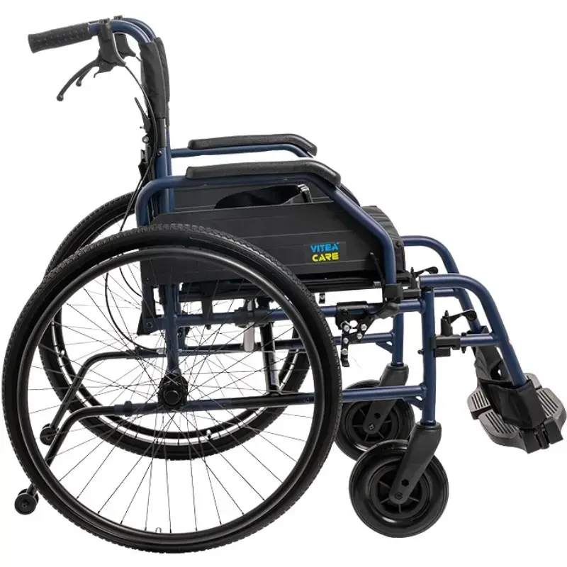 Neįgaliojo vežimėlis MDH NAVY1 aliumininis, sėdynė 43×42 cm, maks. apkrova 120 kg, sulankstomas, 14,4 kg