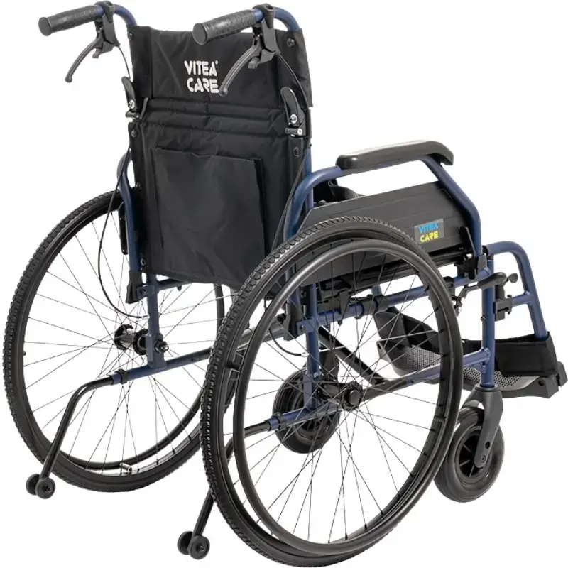 Neįgaliojo vežimėlis MDH NAVY1 aliumininis, sėdynė 43×42 cm, maks. apkrova 120 kg, sulankstomas, 14,4 kg