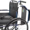 Lengvas lydinio neįgaliojo vežimėlis MDH NAVY1 — aliumininis rėmas, sėdynė 46×42 cm, max 120 kg, sulankstomas, 14,7 kg