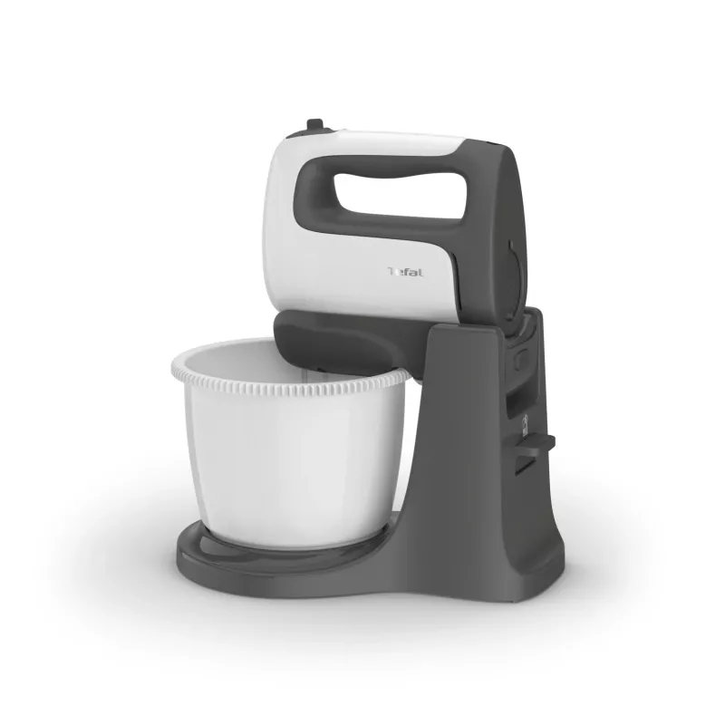 Tefal PrepMix+ HT464138 rankinis plaktuvas su stovu ir dubeniu 500 W pilkai baltas