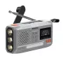 Nešiojamas sukamasis radijas Marmitek RESQ 100 – DAB/DAB+/FM, 3 W, LCD, USB‑C, 3,5 mm lizdas, šviesiai pilkas