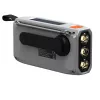 Nešiojamas sukamasis radijas Marmitek RESQ 100 – DAB/DAB+/FM, 3 W, LCD, USB‑C, 3,5 mm lizdas, šviesiai pilkas