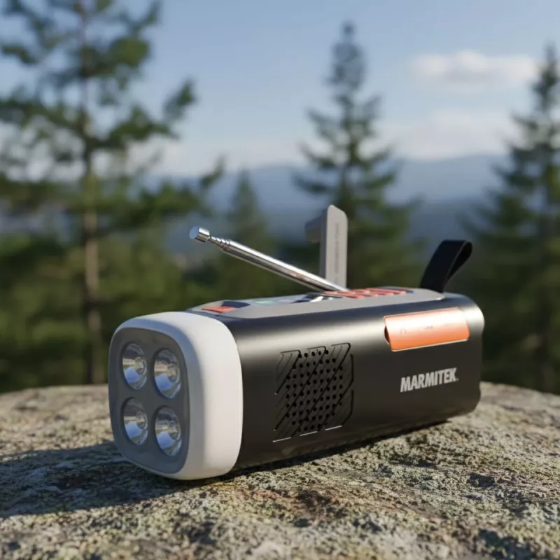 Marmitek RESQ 200 – Sukimo radijas, nešiojamas, analoginis ir skaitmeninis, DAB, DAB+, FM, 87,5–108 MHz, 170–240 MHz, 3 W