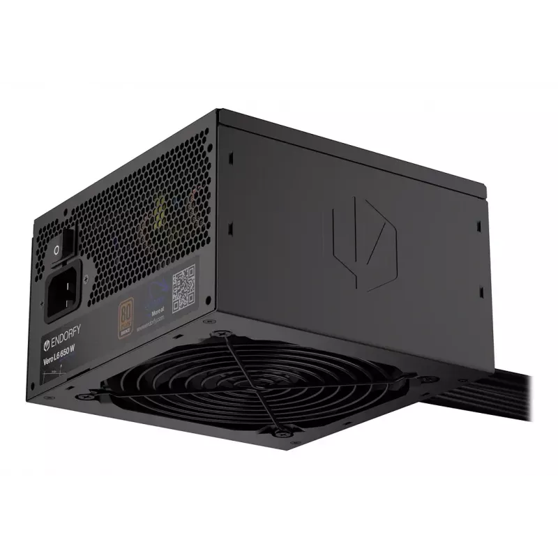 Maitinimo blokas ENDORFY Vero L6 650 W ATX 24-pin, 80 PLUS Bronze, 120 mm ventiliatorius, juodas