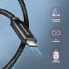 USB-C į USB-C laidas AXAGON BUCM4X-CM05AB — USB4 Gen 3x2, 40 Gbit/s, 240 W, 0,5 m, juodas