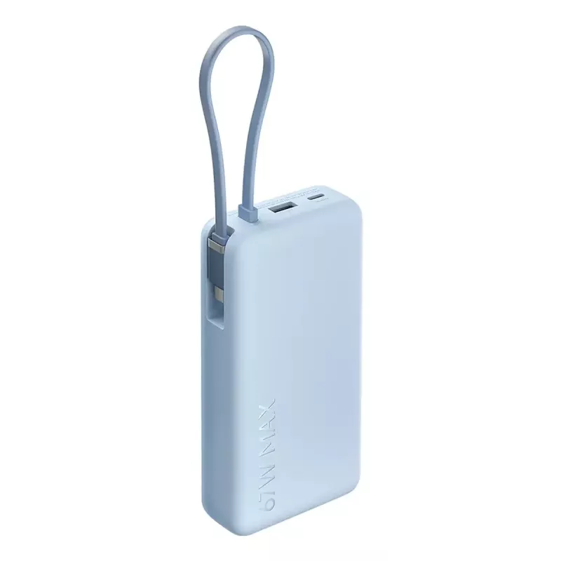 Xiaomi 67W 20000 mAh Li-Ion mėlynas – nešiojamas greitojo įkrovimo akumuliatorius su USB-A + USB-C, palaiko 3 įrenginius