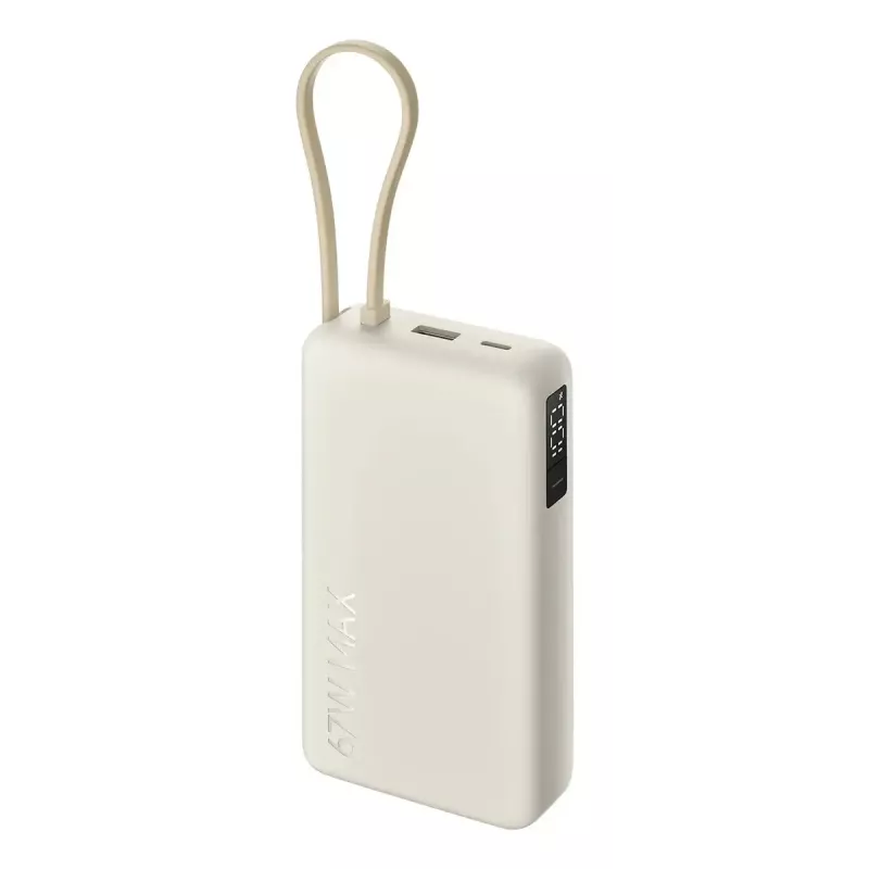 Nešiojamas Power Bank Xiaomi 67W 20000 mAh Li-Ion, 11,1 V, USB-A + USB-C, Smėlio spalvos