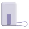 Power bank Xiaomi BHR08PAGL 5900 mAh Li-Ion su belaidžiu įkrovimu, 1x USB-C, Violetinė