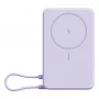 Power bank Xiaomi BHR08PAGL 5900 mAh Li-Ion su belaidžiu įkrovimu, 1x USB-C, Violetinė
