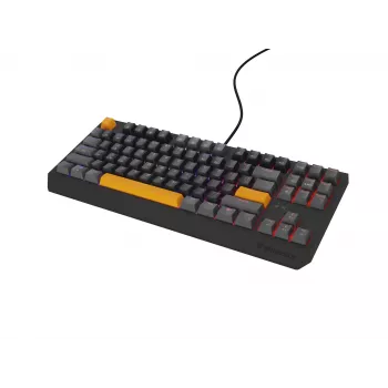 GENESIS Thor 230 TKL belaidė klaviatūra Gaming USB + RF Wireless + Bluetooth QWERTY Juoda, Pilka, Oranžinė