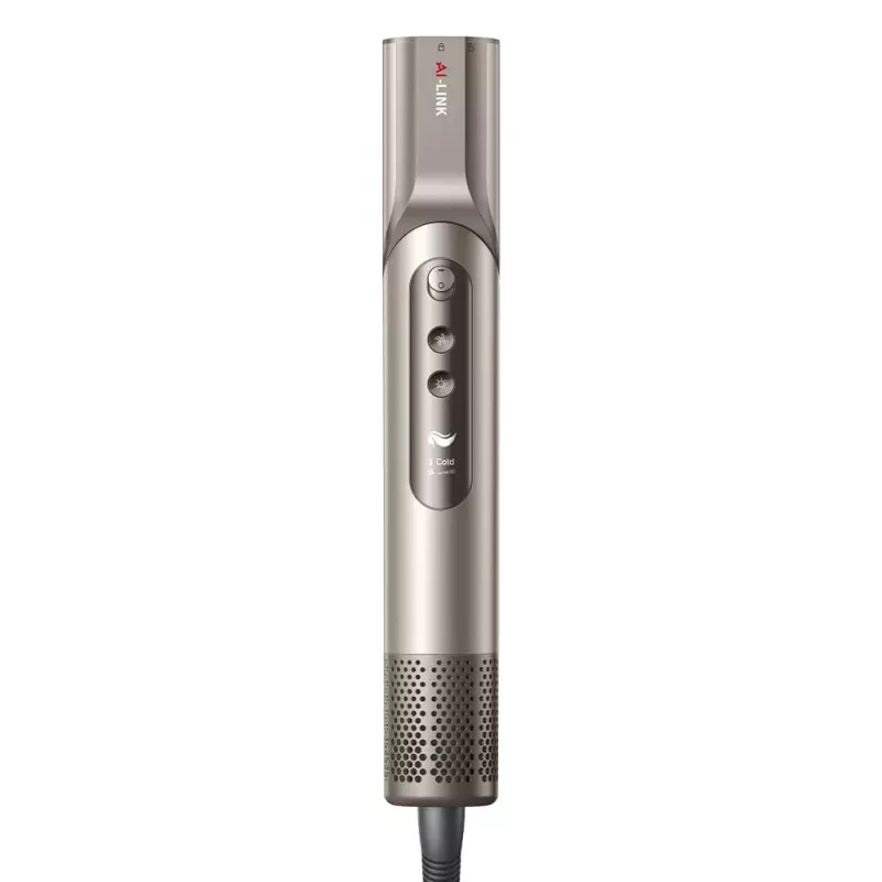 Dreame Dazzle plaukų džiovintuvas 1400 W – 110000 RPM variklis, 3 temperatūros lygiai, max 90°C, auksinis