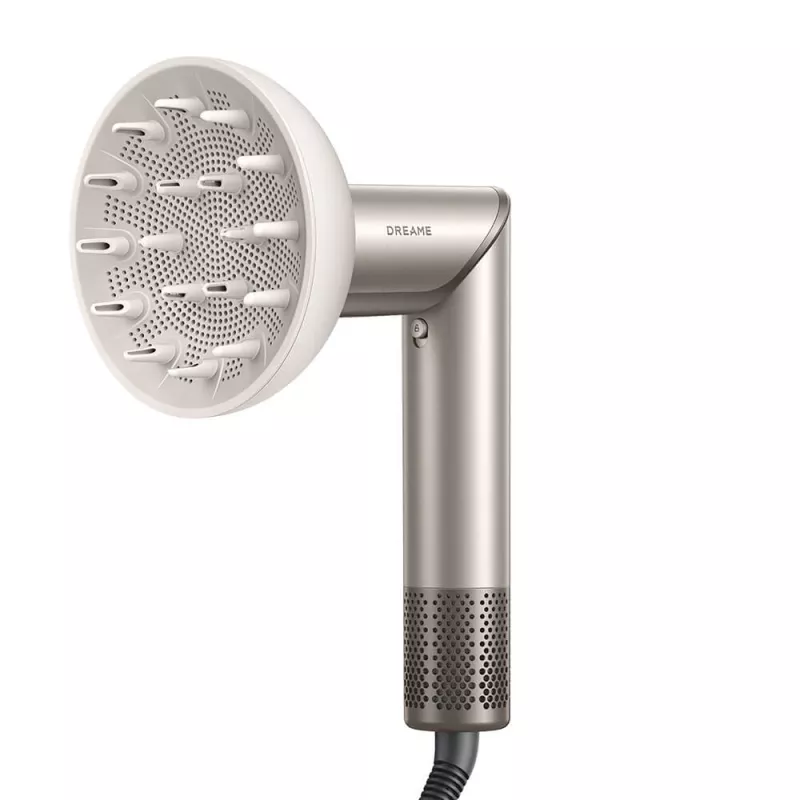 Dreame Dazzle plaukų džiovintuvas 1400 W – 110000 RPM variklis, 3 temperatūros lygiai, max 90°C, auksinis