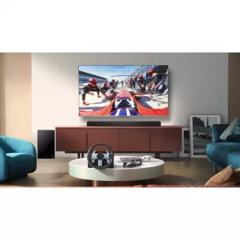 Garso juosta TCL Q75H 620W 5.1.2 kanalų su belaidžiu aktyviu žemų dažnių garsiakalbiu, HDMI 2.1, Bluetooth 5.3, Wi‑Fi 5, 1040×110×58 mm