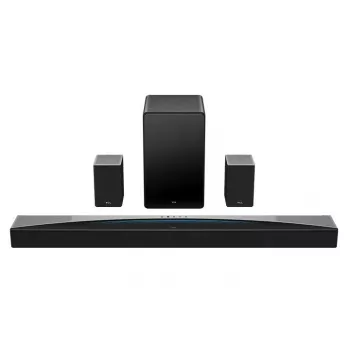 TCL Q Q85H Class 7.1.4 kanalų garso juosta su Dolby Atmos, belaidžiu žemų dažnių garsiakalbiu ir belaidžiais erdviniais garsiakalbiais